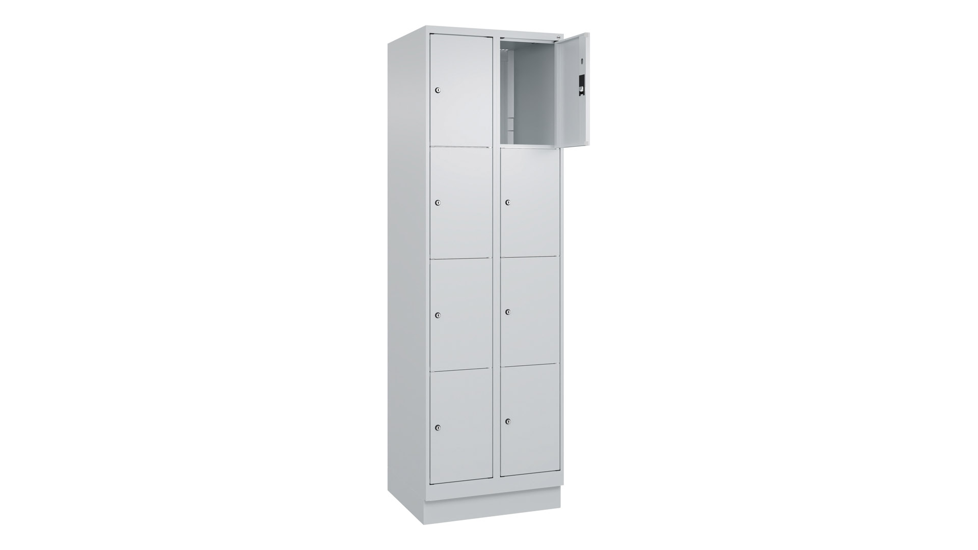 Fächerschrank, Breite 60 cm, Höhe 195 cm, Tiefe 50 cm, 8 Fächer