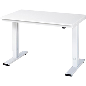 Elektrisch höhenverstellbarer Arbeitstisch, Breite 125 cm, Tiefe 80 cm, Höhe 112 cm,  Schublade(n), Platte: Melaminharzbeschichtet