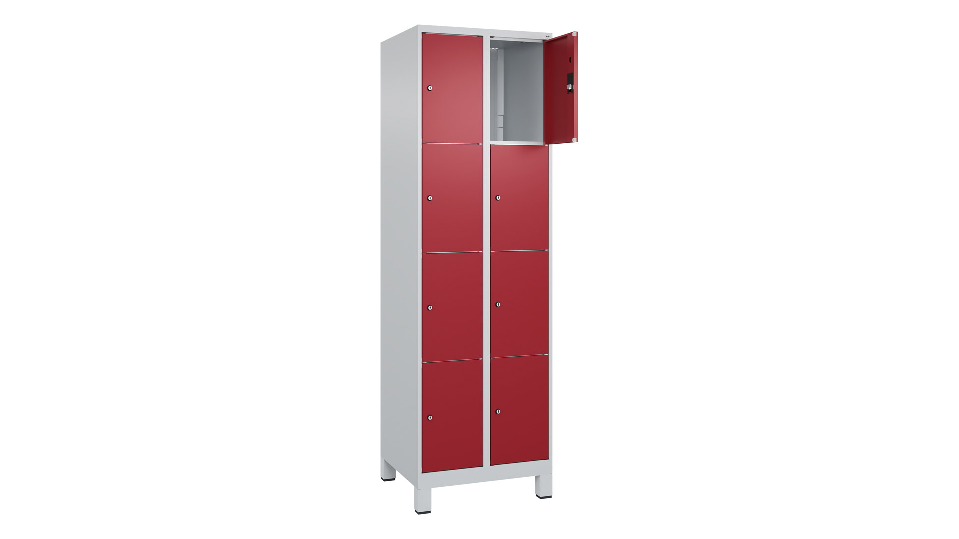 Fächerschrank, Breite 60 cm, Höhe 195 cm, Tiefe 50 cm, 8 Fächer