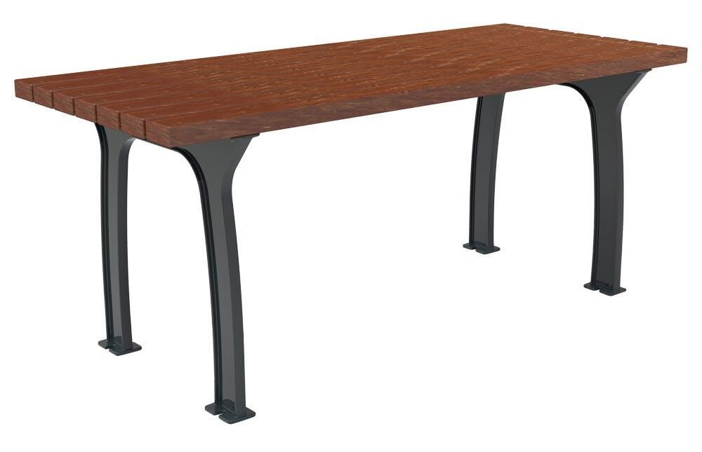 Tisch Kunststoff-Belattung - BxTxH 1770x772x750 mm - braun