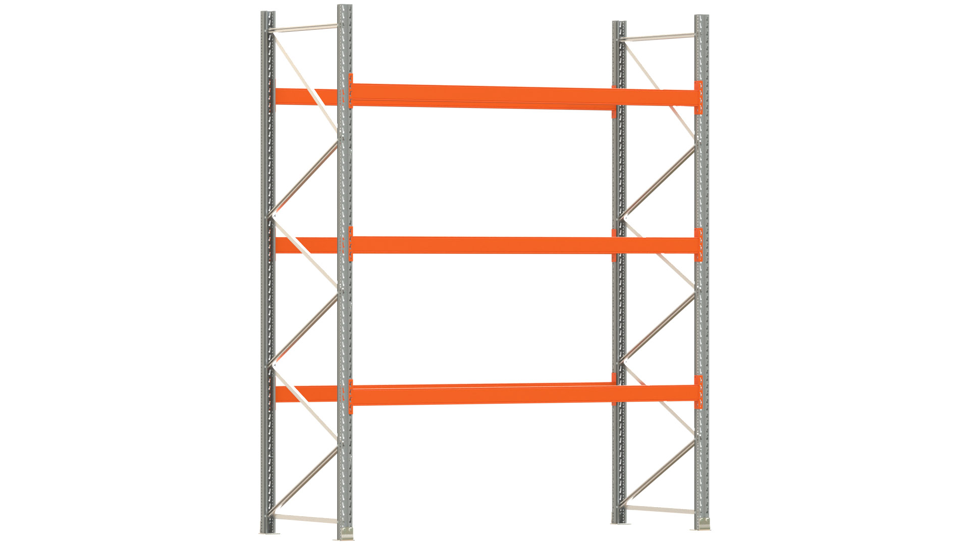 Palettenregal ARTUS - Breite 287 cm - Höhe 350 cm - Tiefe 110 cm - Fachlast 2000 kg - 12 Palettenstellplätze