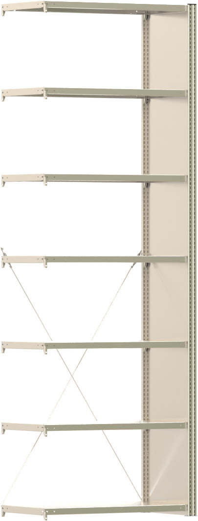 Fachbodenregal BERT - Breite: 100,5 cm - Tiefe: 50 cm - Höhe: 300 cm - 7 Böden - Anbauregal