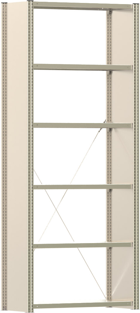 Fachbodenregal BERT - Breite: 100,5 cm - Tiefe: 40 cm - Höhe: 250 cm - 6 Böden - Grundregal