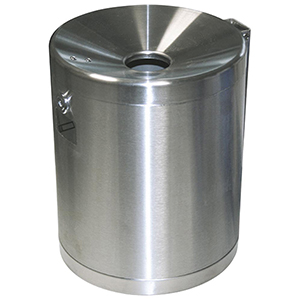 Wandaschenbecher, Aschenbecher, Vol. 6 Liter, Durchm.xH 180x250 mm, Edelstahl
