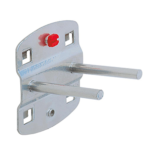 Werkzeughalter doppelt, mit geradem Dorn, Durchm. 6 mm, Länge 50 mm, ähnlich RAL 9006 aluminium