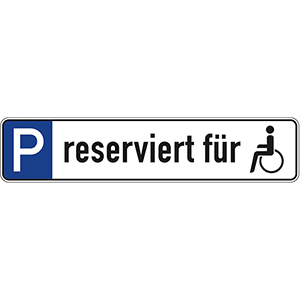 Parkplatzschild
