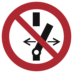 Verbotsschild, Nicht schalten