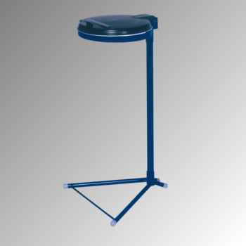 Müllsackständer - für einen 120 l Sack - 980 x 500 x 530 mm (HxBxT) - enzianblau - Deckel Kunststoff, schwarz