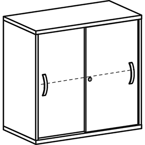 Aktenschrank mit Schiebetüren, Büroschrank