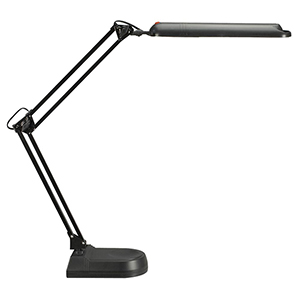 Schreibtischlampe, LED-Leuchte ATLANTIC, Standfuß, Leuchtenkopf 330x70 mm, Höhe 450 mm, 21 LEDs, 9 W, schwarz