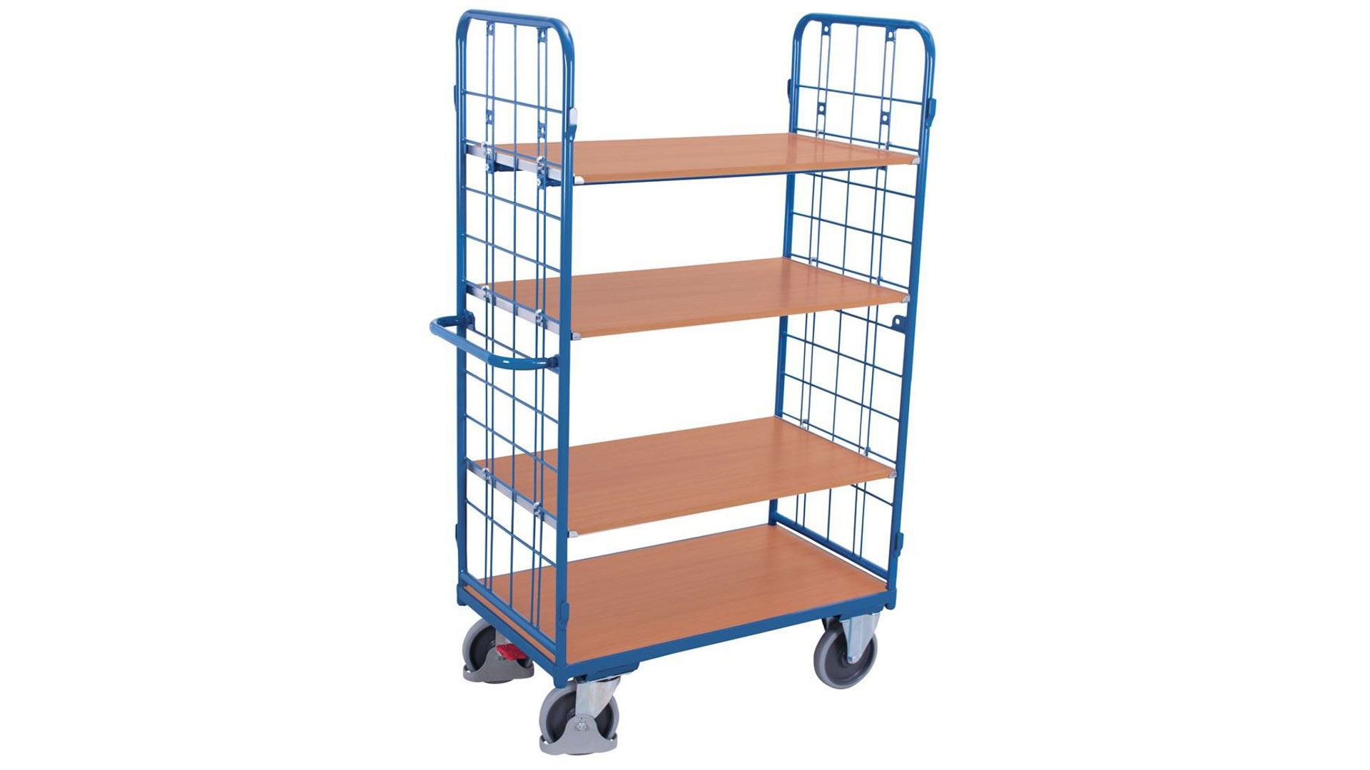 Etagenwagen - 2 Wände - 4 Etagen - (BxT) 500 x 850 mm - Traglast 400 kg