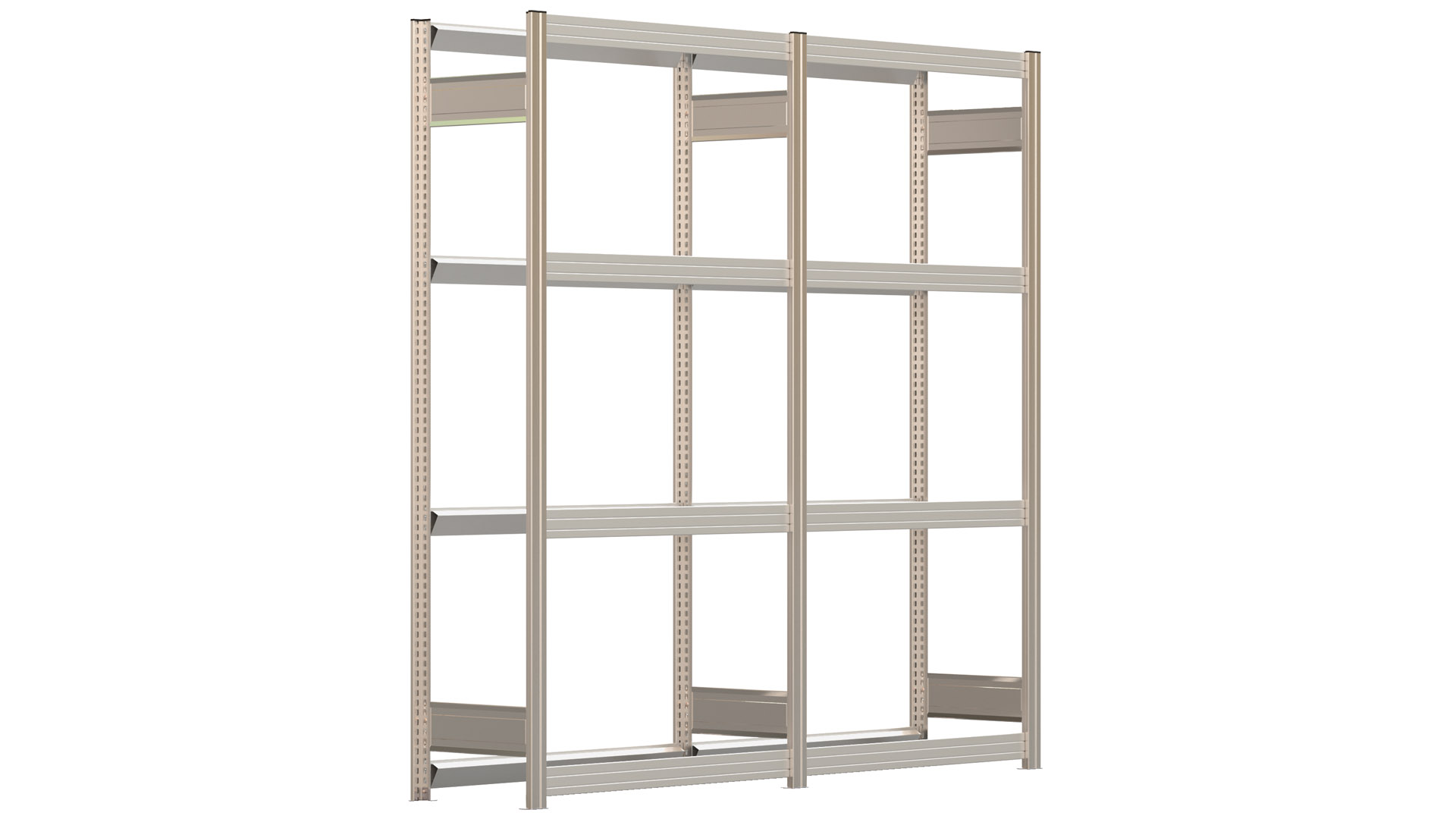 Fachbodenregal BERT - Breite: 201 cm - Tiefe: 40 cm - Höhe: 200 cm - 8 Böden - Regalreihe