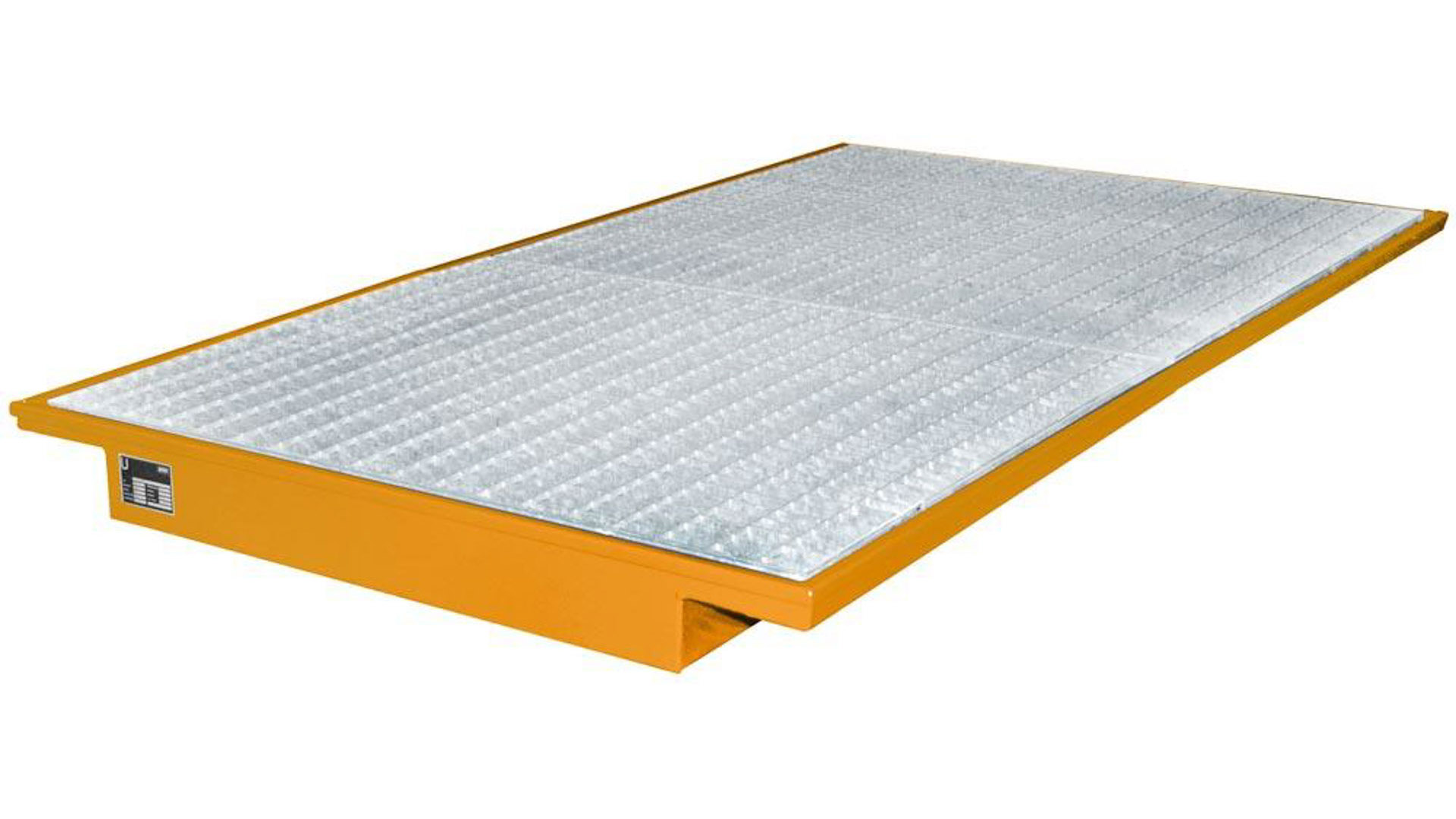 Regalwanne m. Gitterrost - (BxT) 2.150 x 1.250 mm - Volumen 200 l - gelborange