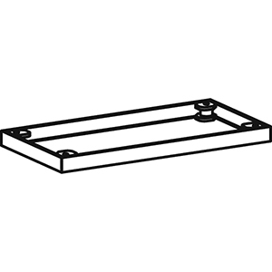 Metallsockel, BxH 800x50 mm, schwarz