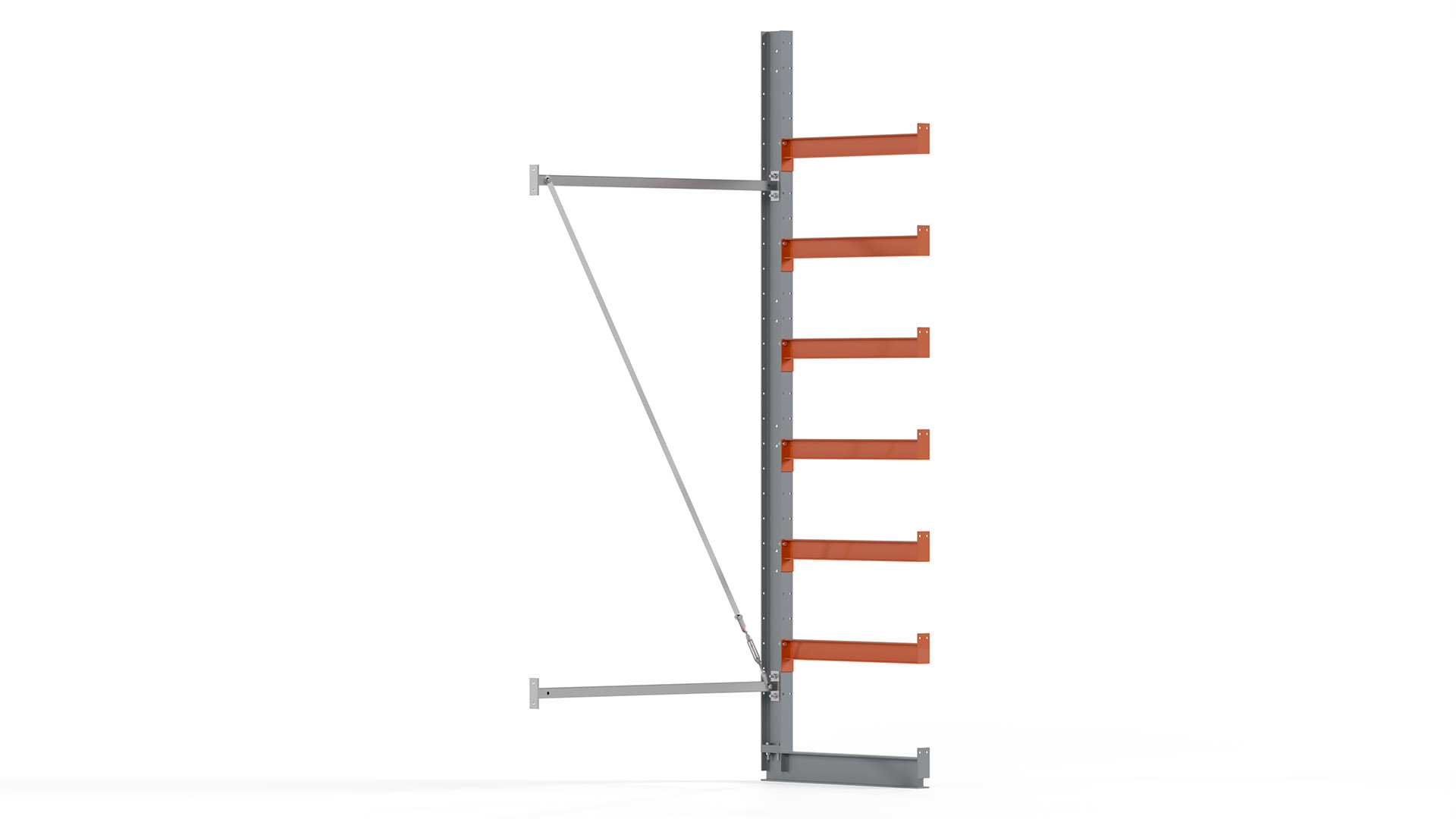 Kragarmregal KARL basic - Anbaufeld - Breite: 100 cm - Höhe: 300 cm - Tiefe: 92 cm - Traglast je Arm: 550 kg - einseitig