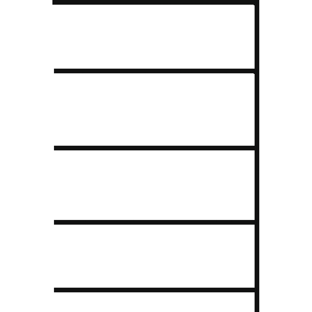 Kleingebinderegal mit 1x30 l Fachwannen und 4 Gitterrostböden