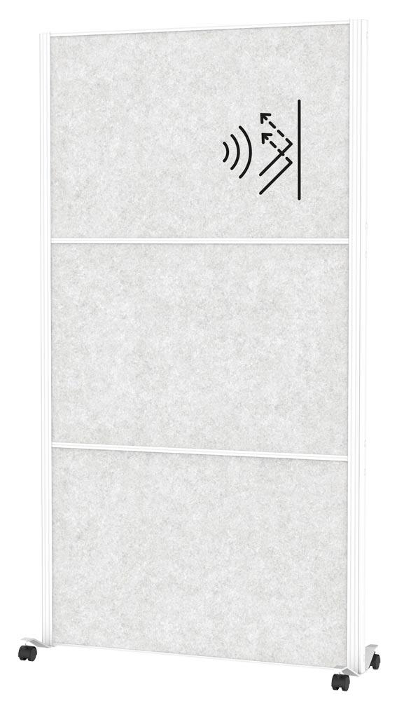 Akustik-Stellwand, BxTxH 1000x44x1800 mm