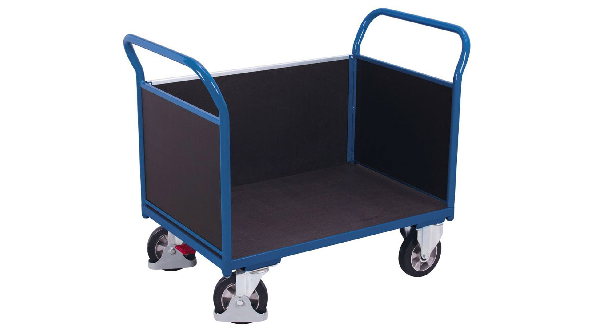 Schwerlast-Transportwagen, Dreiwandwagen - Tragkraft 1.000 kg - Ladefläche 765 x 1.995 mm (BxT) - Holzwände