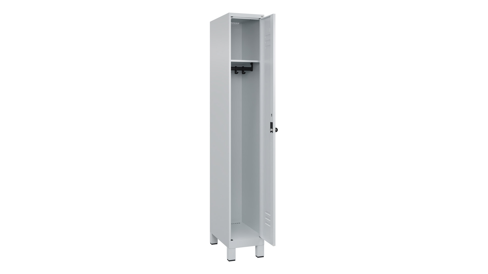 Spind - Garderobenschrank, Breite 30 cm, Höhe 195 cm, Tiefe 50 cm, 1 Abteile