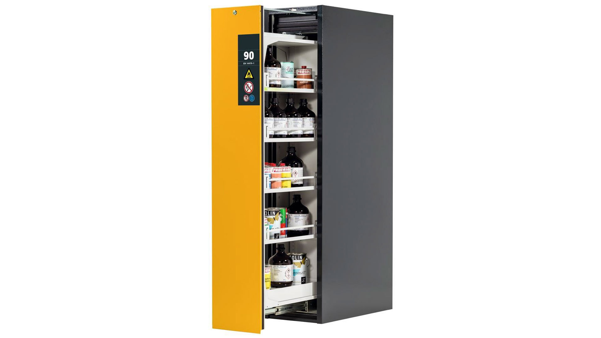 Gefahrstoffschrank mit Vertikalauszug