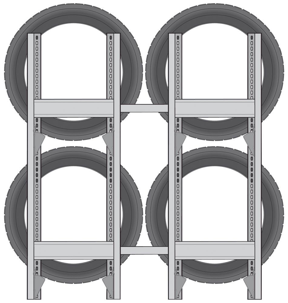 Doppelregalverbinder für Reifenregale