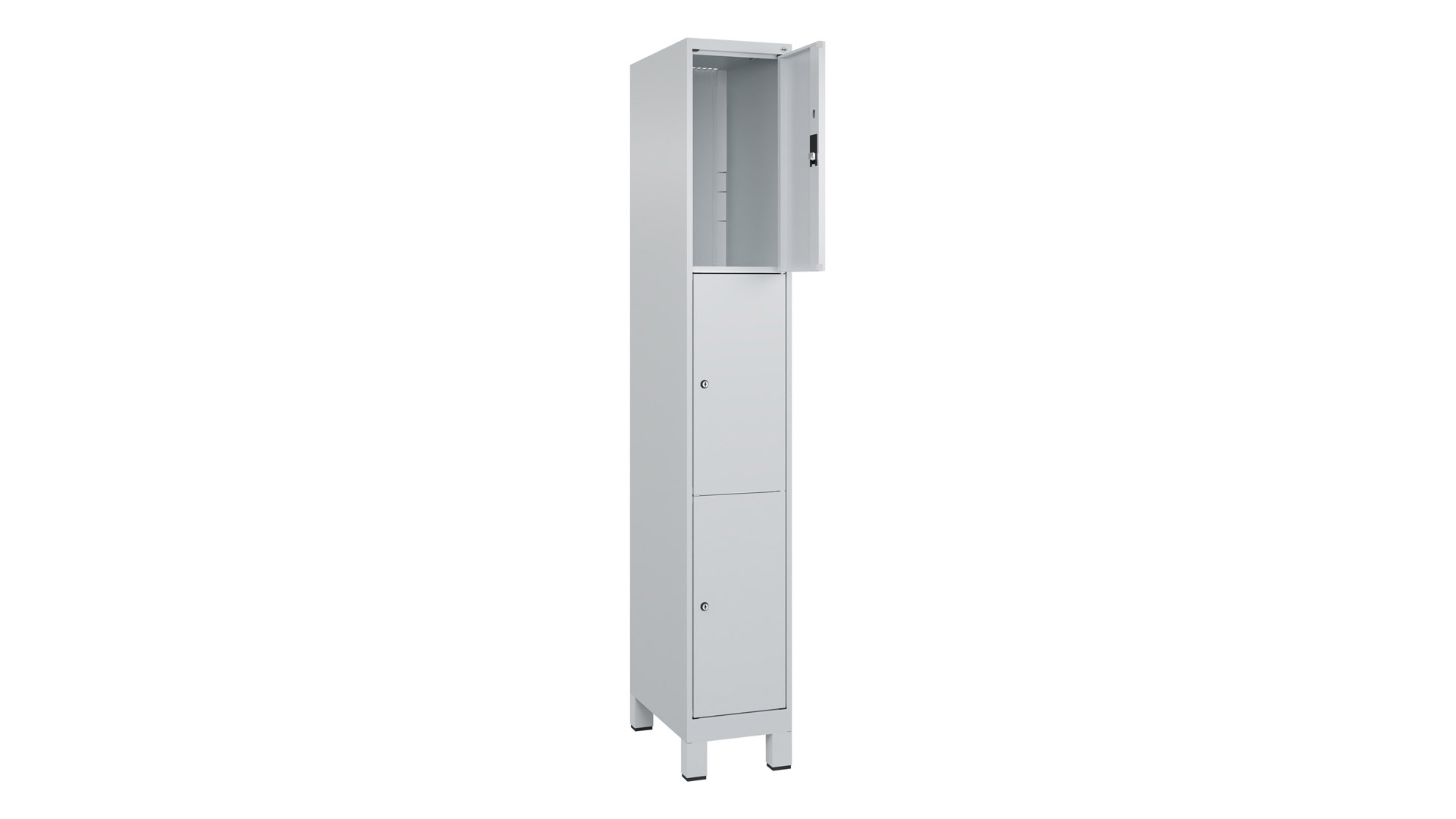 Fächerschrank, Breite 30 cm, Höhe 195 cm, Tiefe 50 cm, 3 Fächer