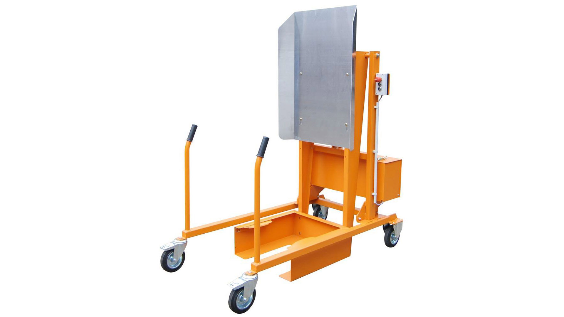 Mülltonnen-Kippstation - Tragkraft 110 kg - elektrisch 12 Volt - gelborange