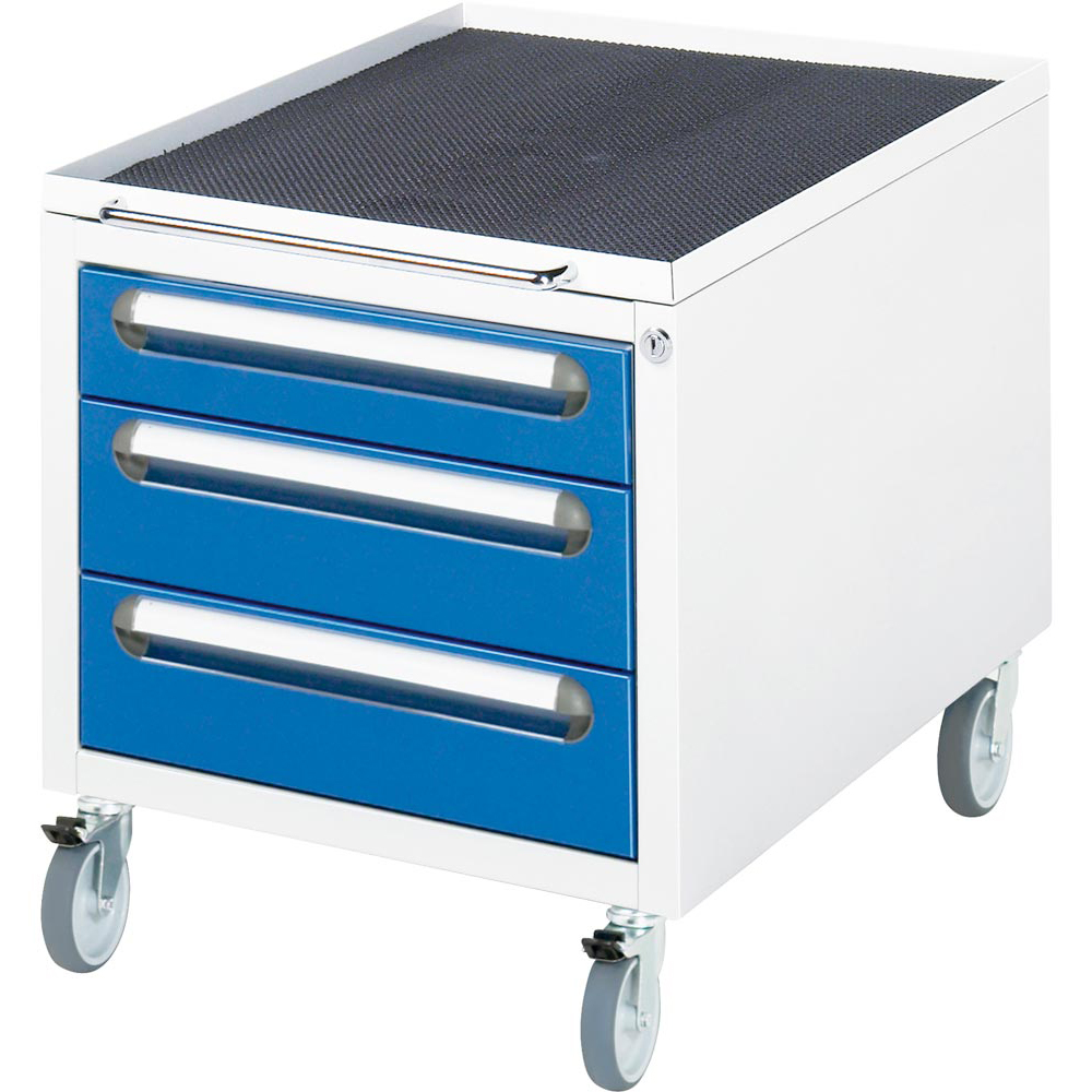 Rollschrank BxTxH 480x600x450 mm3 Schubladen 1x90, 2x120 mm