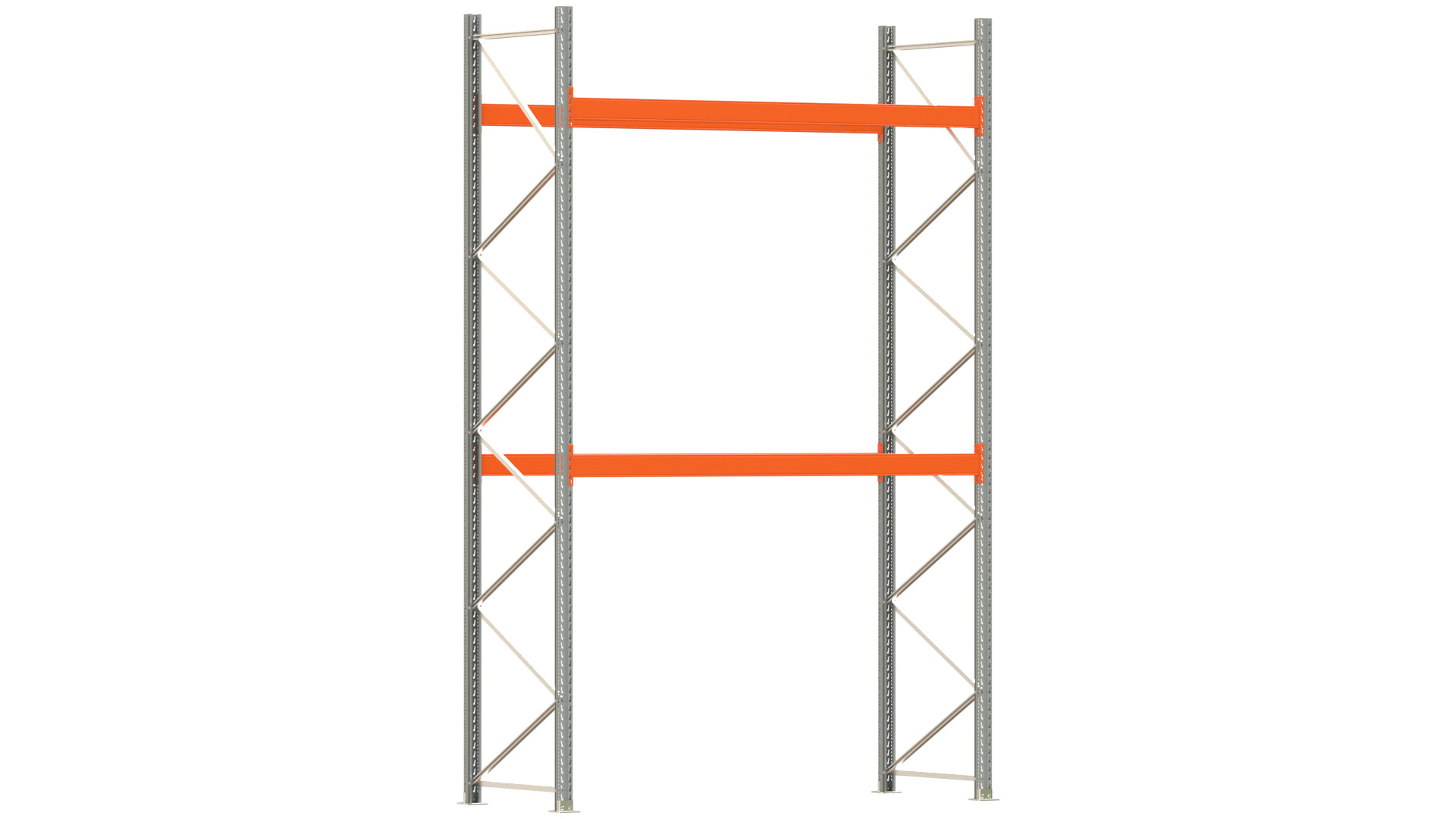 Palettenregal ARTUS - Breite 287 cm - Höhe 450 cm - Tiefe 110 cm - Fachlast 3000 kg - 9 Palettenstellplätze