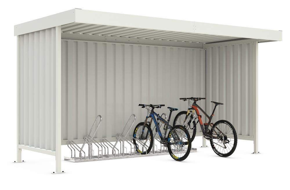 Fahrradüberdachung Set 2 - BxTxH 4300x2200x2360 mm - feuerverzinkt