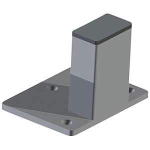 Mittelpfosten für Trennwandschutzgitter, Höhe 2200 mm, RAL 7037 staubgrau