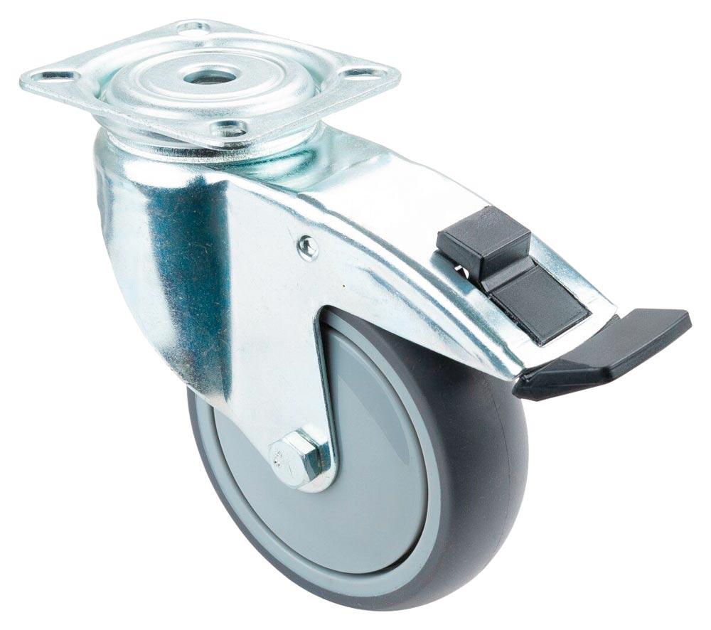 ESD-Apparaterolle, Lenkrolle m. Festst.