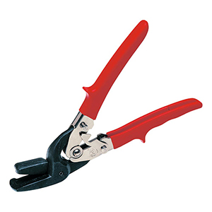 Stahlbandschere, bis 32 mm, mit Niederhalter