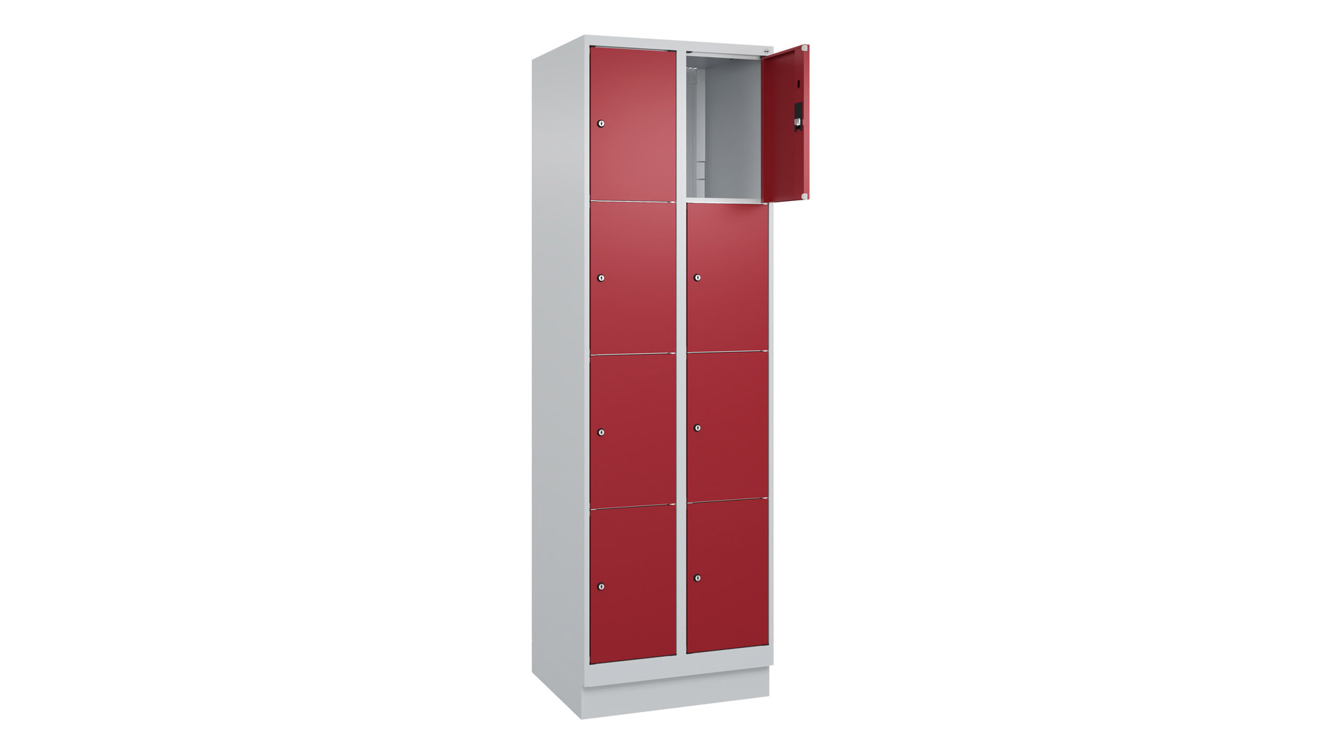Fächerschrank, Breite 60 cm, Höhe 195 cm, Tiefe 50 cm, 8 Fächer