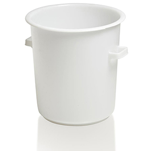 Kunststoff-Tonne, HDPE, natur-weiß, Volumen 75 l, Gewicht 3,7 kg, Durchm.xHöhe 515x530 mm