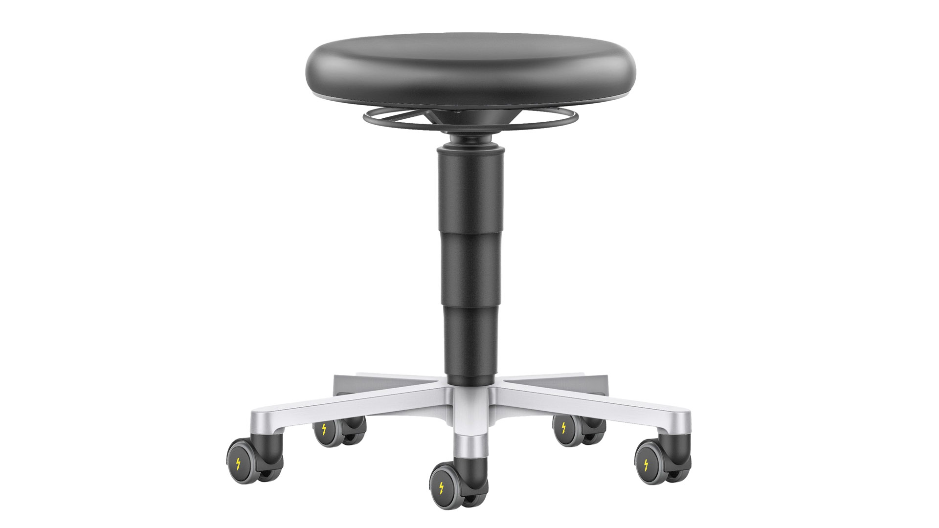 ESD-Arbeitshocker mit Gasfeder-Höhenverstellung