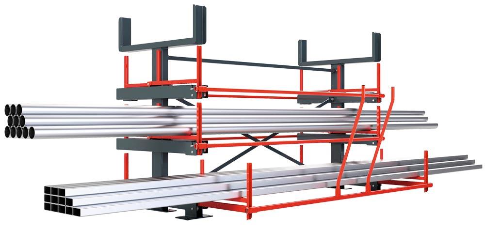 Ausziehregal, Ausrollregal, Fachlast 500 kg, BxTxH 3330x2240x2465 mm