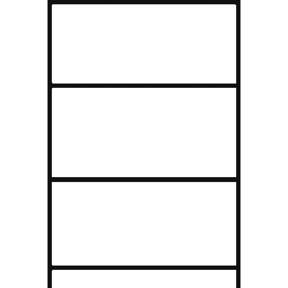 Kleingebinderegal mit 4x35 l Fachwannen