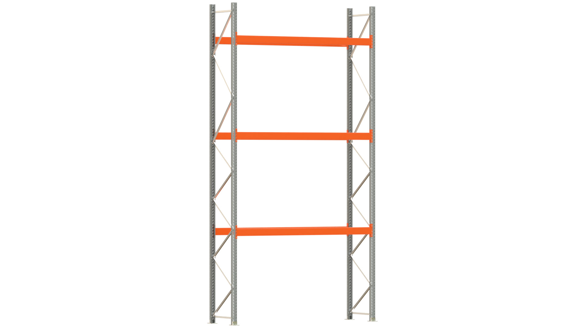 Palettenregal ARTUS - Breite 287 cm - Höhe 550 cm - Tiefe 80 cm - Fachlast 2770 kg - 8 Palettenstellplätze