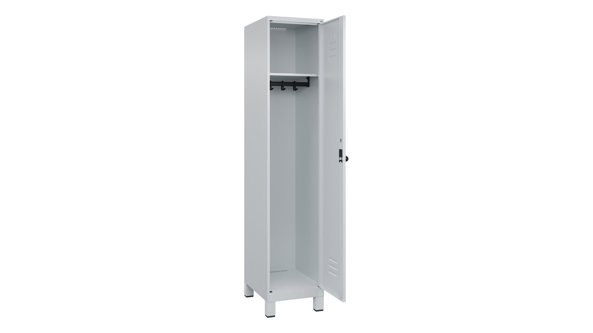 Spind - Garderobenschrank, Breite 40 cm, Höhe 195 cm, Tiefe 50 cm, 1 Abteile