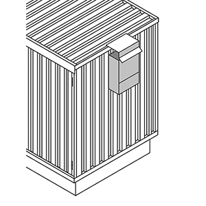 Aufpreis für Lackierung in RAL-Standardfarben (außer Leuchtfarben) für isolierte Lagercontainer BxTxH 6080x2170x2470/2500 mm