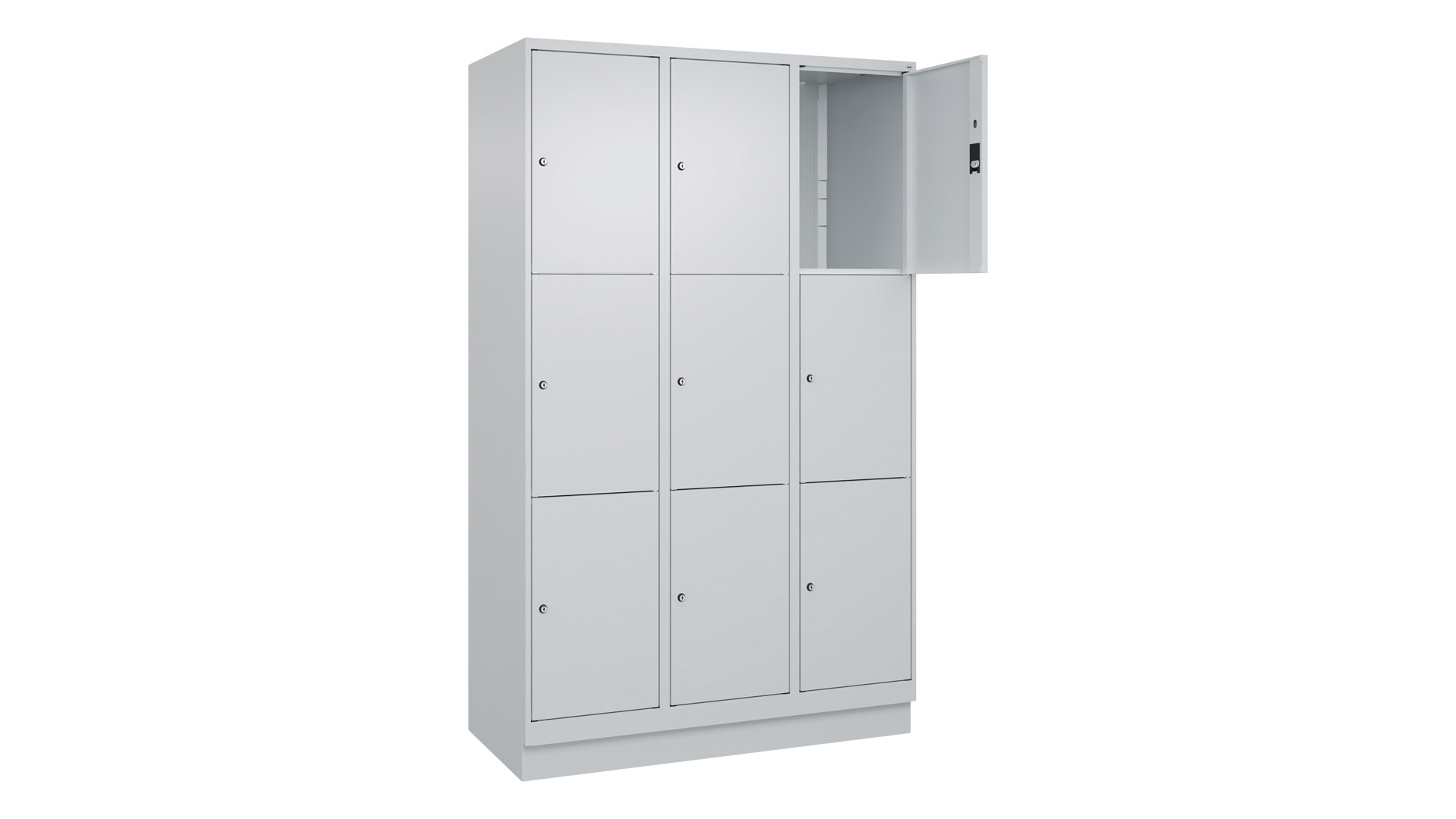 Fächerschrank, Breite 120 cm, Höhe 195 cm, Tiefe 50 cm, 9 Fächer