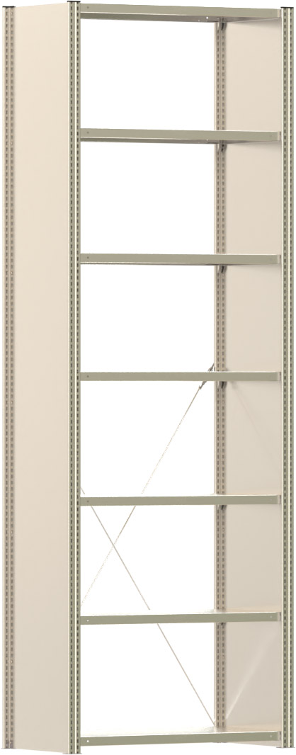 Fachbodenregal BERT - Breite: 100,5 cm - Tiefe: 50 cm - Höhe: 300 cm - 7 Böden - Grundregal