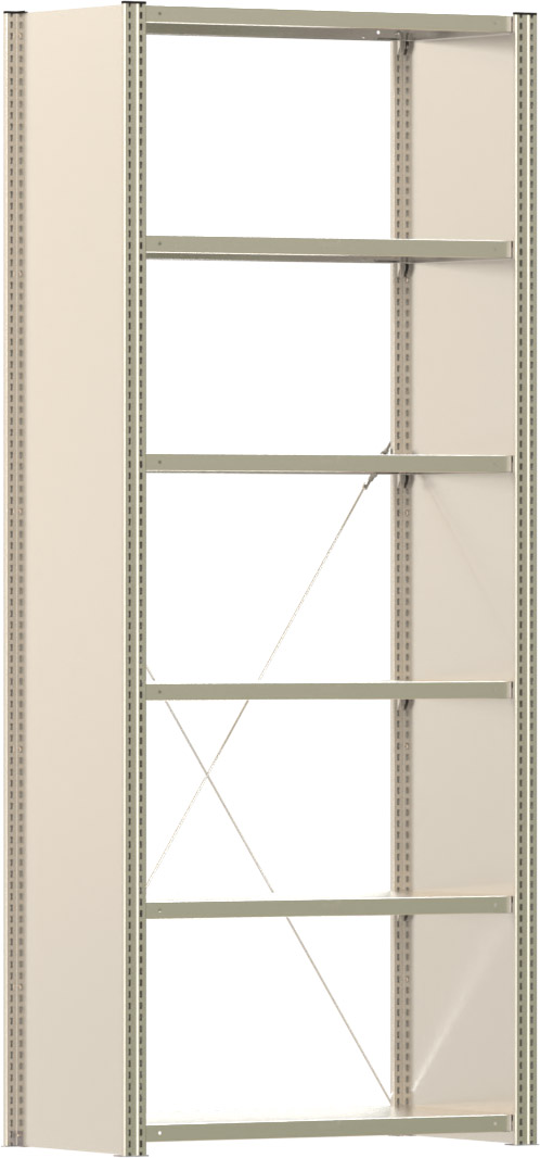 Fachbodenregal BERT - Breite: 100,5 cm - Tiefe: 50 cm - Höhe: 250 cm - 6 Böden - Grundregal