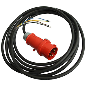 Anschlusskabel 5 m, mit CEE-Stecker 400 V, einbaufertig vormontiert