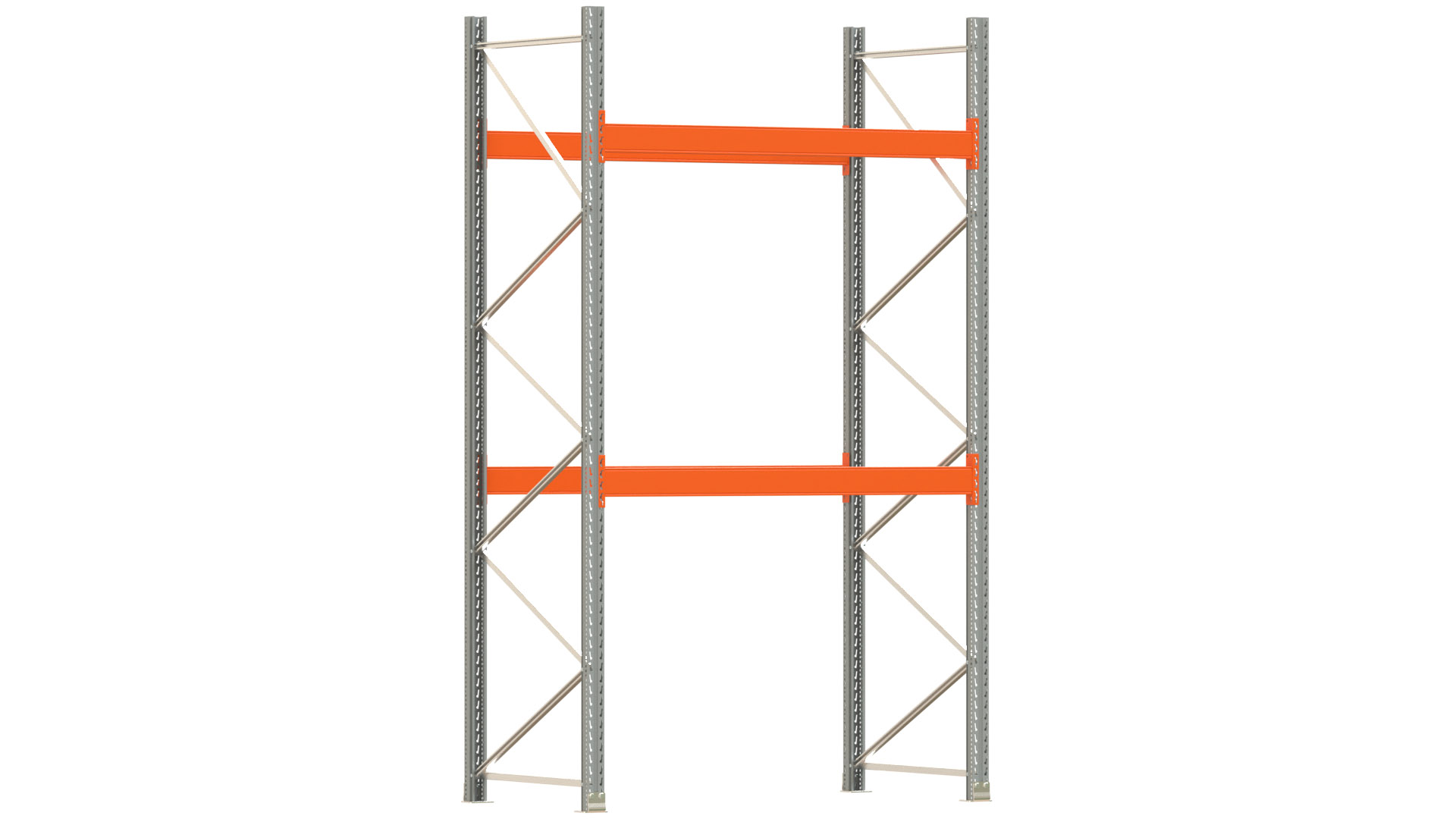 Palettenregal ARTUS - Breite 207 cm - Höhe 350 cm - Tiefe 110 cm - Fachlast 3000 kg - 6 Palettenstellplätze