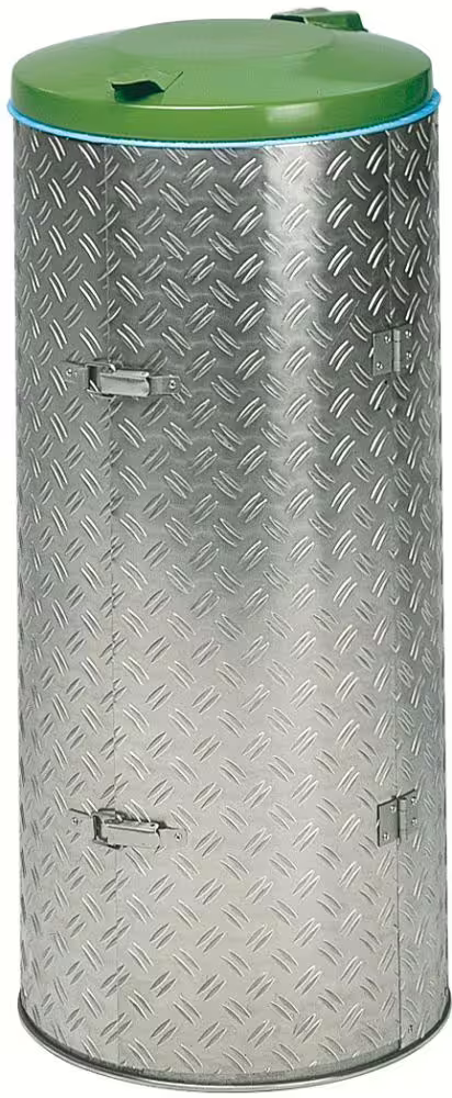 Abfalleimer aus Edelstahl u. Alu