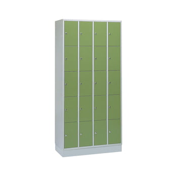 Fächerschrank, 5x4 Fächer, Innenfachbreite 19cm, 90x48x195cm, grau