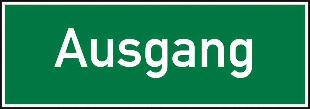 Rettungszeichen, Rettungsschild, Ausgang