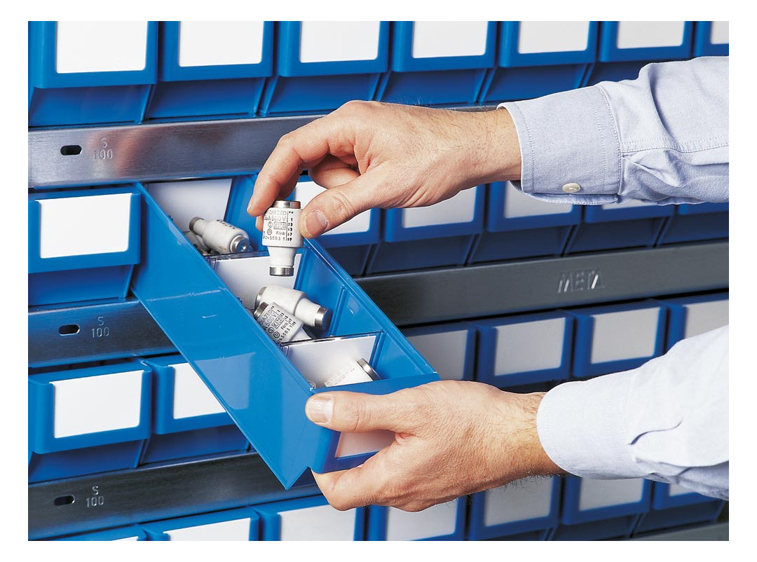 Auszugstopp für Lagerboxen, passend zu Regalkästen, VE 10 Stück